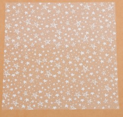 Ацетатный лист "Белые звёзды", размер 30,5Х30,5 см