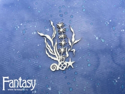 Чипборд Fantasy «Теплое море (Морские растения и ракушки) 2886» размер 7,8*9 см