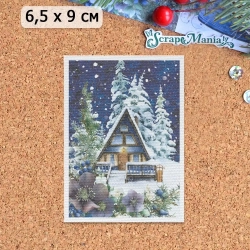 Тканевая карточка "Дачный Новый Год. Зимняя ночь" (ScrapMania)