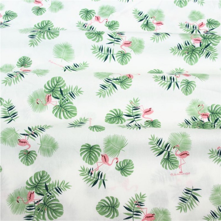 Fabric 100% cotton "Flamingo", size 50X50 cm