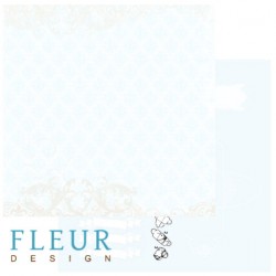 Двусторонний лист бумаги Fleur Design Свадебная "Голубое кружево", размер 30,5х30,5 см, 190 гр/м2