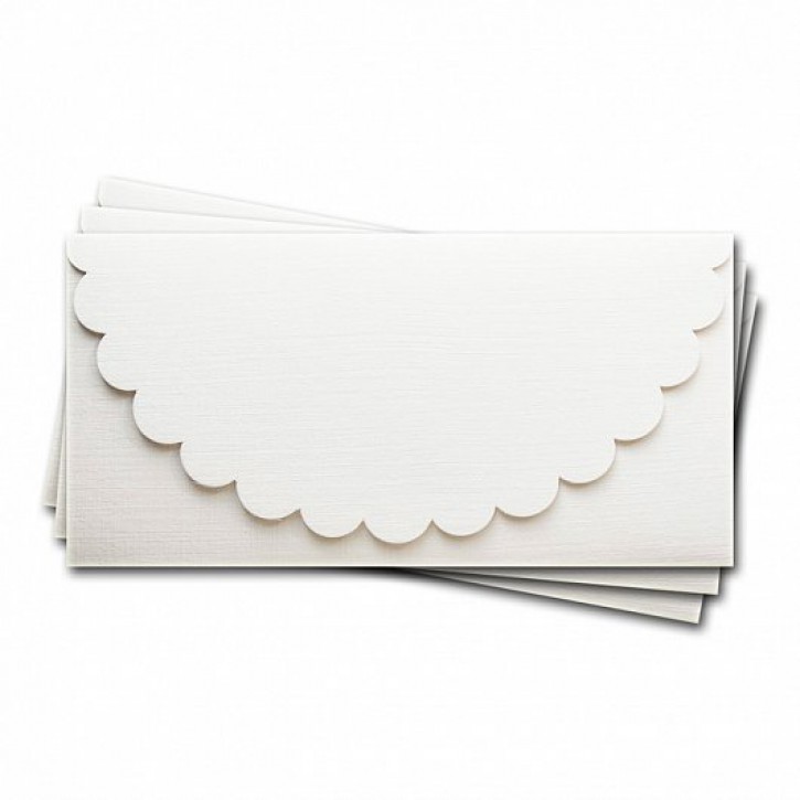 Основа для подарочного конверта №1, Цвет белый, фактура "Лён" 1 шт, размер 16,5х8,3 см, 200 гр
