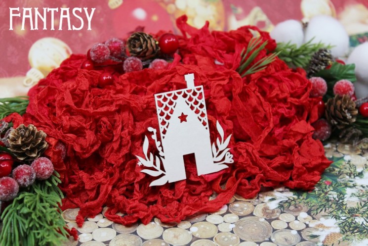 Chipboard Fantasy "New Year's House 1608" size 6.5*7 cm