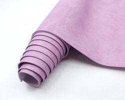 Переплётный кожзам Италия, цвет розово-сиреневый, матовый, 33Х70 см, 240 г/м2