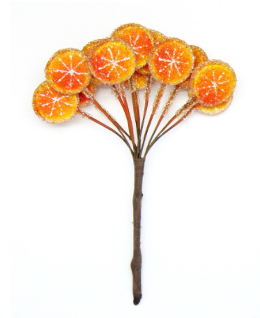 Decorative bouquet Needlework "Sugar orange slices" 12pcs