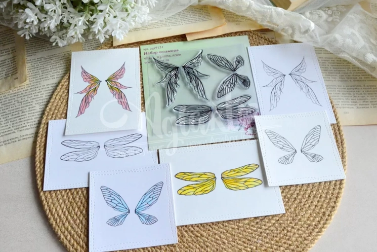 Набор штампов "На крыльях" от AgiArt