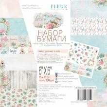 1/2 Set of double-sided paper Fleur Design 