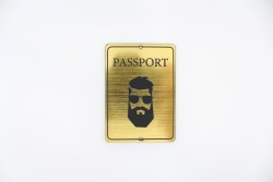 Decor made of gold acrylic LeoMammy passport 