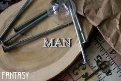 Чипборд Fantasy надпись "MAN", размер 4,5*1,5 см
