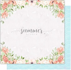 Двусторонний лист бумаги Summer Studio Special Summer "Flowers" размер 30,5*30,5см, 190гр