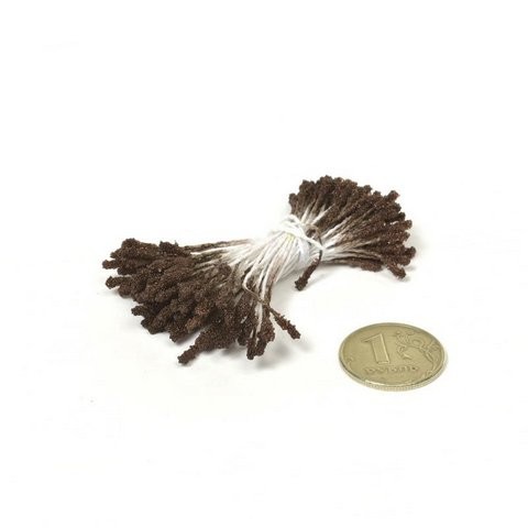 Сахарные тычинки Magic4Hobby, цвет темно-коричневый, 80 шт