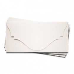 Основа для подарочного конверта №4, Цвет белый, фактура "Лён" 1 шт, размер 16,5х8,3 см, 245 гр