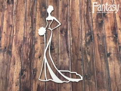 Чипборд Fantasy «Невеста в платье 2572» размер 14*7 см
