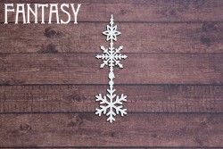 Чипборд Fantasy «Подвеска снежинки трио 2303» размер 7,3*2,1см