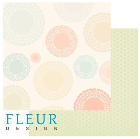Double-sided sheet of paper Fleur Design New spring "Flower dance", size 30. 5x30. 5 cm, 190 g/m2