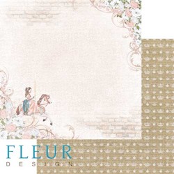 Двусторонний лист бумаги Fleur Design Джентиль "Каприз", размер 30,5х30,5 см, 190 гр/м2