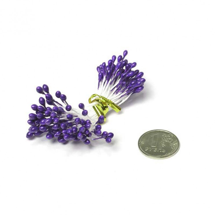 Тычинки Magic4Hobby, цвет темно-фиолетовый, 84 шт