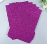 Foamiran glitter "Lilac", size 20x30 cm, thickness 2 mm