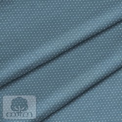 Ткань 100% хлопок Польша "Горошек на синем", размер 50Х50 см