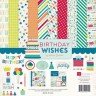Echo Park "Birthday Wishes Boy" double-sided paper set, 12 sheets, size 30x30 cm, 180g /m2