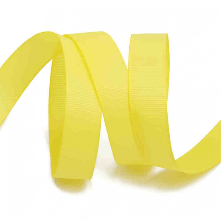 Репсовая лента "Желтая", ширина 2,5 см, длина 1 м