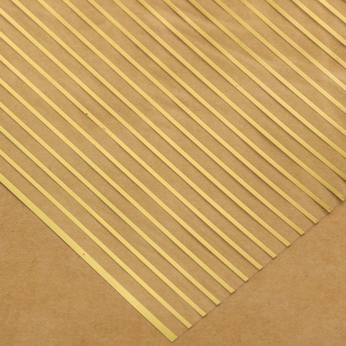 Acetate sheet with gold foil "Stripes", size 30. 5X30. 5 cm