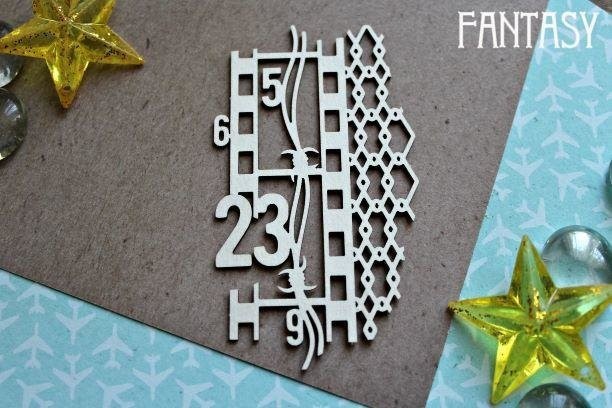 Chipboard Fantasy "Ornament from February 23, 1166" size 8*5.5 cm