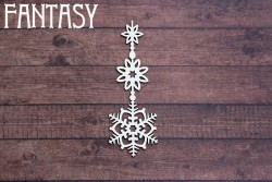Чипборд Fantasy «Подвеска новогодняя 2304» размер 7,7*2,7см