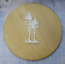 Вырубка елка №7 белая бумага кардсток 290 гр.