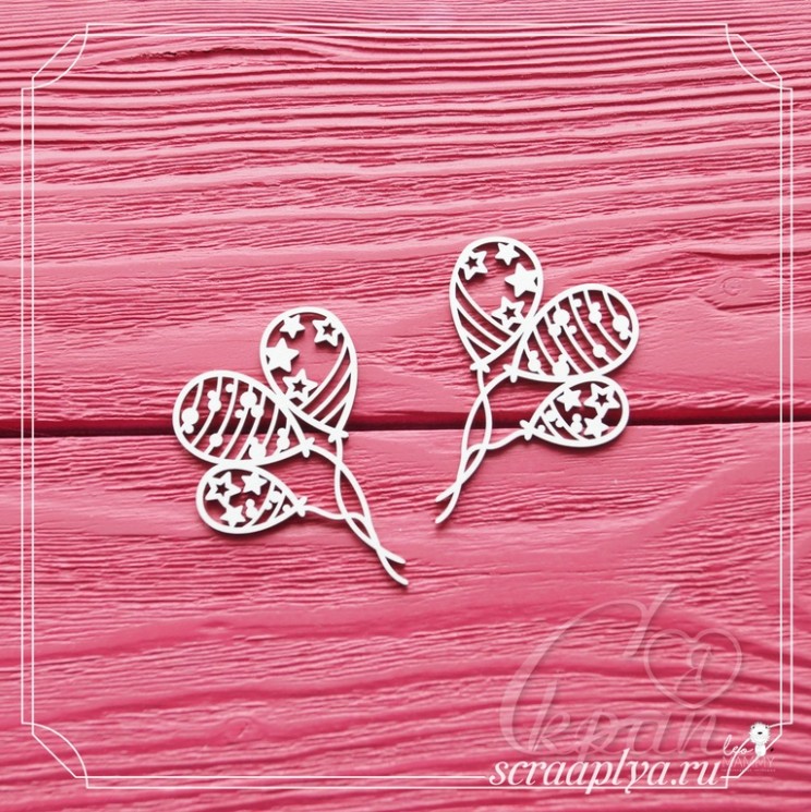 Chipboard LeoMammy "Balls", size 4x5. 6 cm