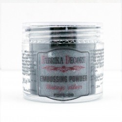 Fabrica Decoru embossing powder, Vintage silver color, 20 gr