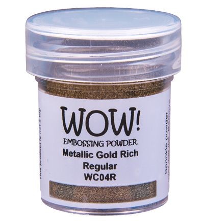 Powder for embossing WOW! "Metallic Gold Rich-Regular", 15 ml