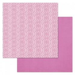 Двусторонний лист бумаги ScrapMania "Фономикс. Розовый. Кружево", размер 30х30 см, 180 гр/м2 