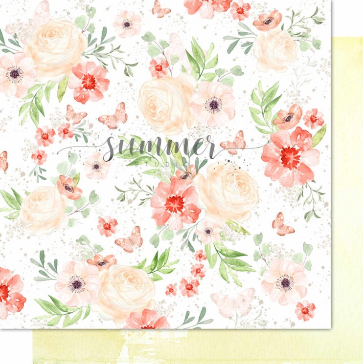 Двусторонний лист бумаги Summer Studio Special Summer "Summer" размер 30,5*30,5см, 190гр
