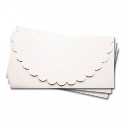 Основа для подарочного конверта №1, Цвет белый матовый, 1 шт, размер 16,5х8,3 см, 245 гр