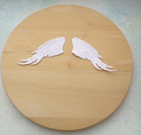 Cutting "Angel wings" white paper cardstock 290 gr. 