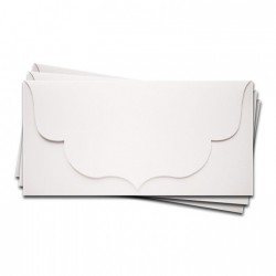 The base for the gift envelope No. 3, matt white color, 1 piece, size 16. 5x8. 3 cm, 245 gr