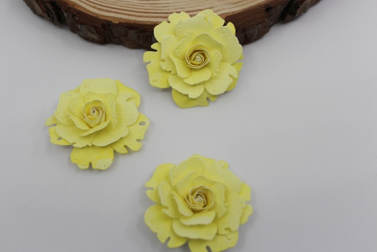 Rose "Light yellow", size 4.5 cm, 1 pc