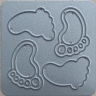 Нож для вырубки "Baby Footprints Mini" CottageCutz, размер 4.5Х4.5 см
