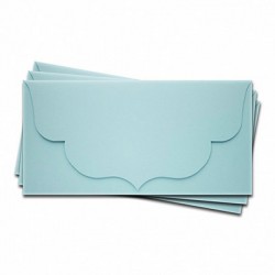 Основа для подарочного конверта №3, Цвет светло-голубой матовый, 1 шт, размер 16,5х8,3 см, 245 гр