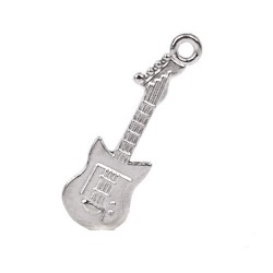 Silver Guitar pendant, 4 cm, 1 piece