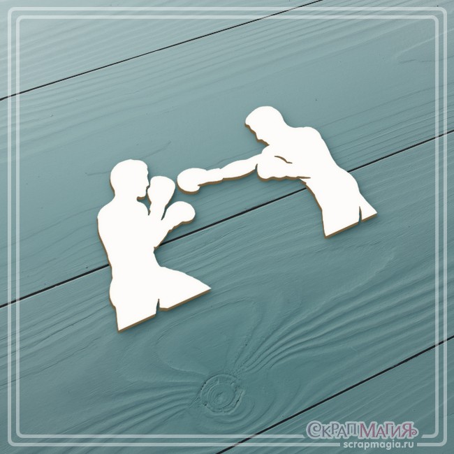 Scrapmagia chipboard set "Boxers", size 70x40 mm
