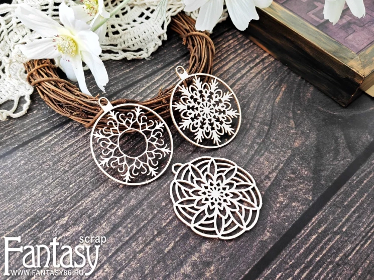 Чипборд Fantasy "Новогодние шары 3884"