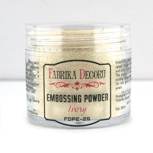 Fabrica Decoru embossing powder, Ivory color, 20 gr
