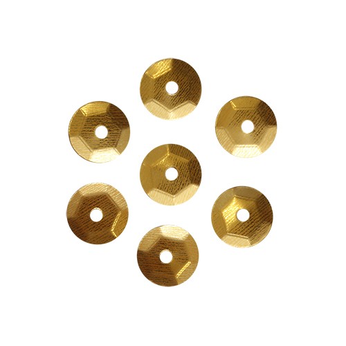 Set of faceted sequins "Matte gold", 6 mm, 10 gr