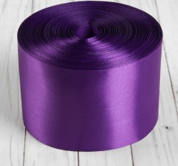 Атласная лента "Темно-фиолетовая", ширина 2 см, длина 5,6 м