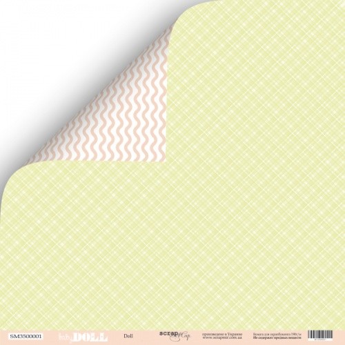 Двусторонний лист бумаги ScrapМир Doll Baby "Doll" размер 30*30см, 190гр