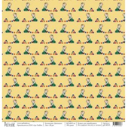 Односторонний лист бумаги Polkadot "Девчонки. Игра", размер 30,5х30,5 см, 190 гр/м2