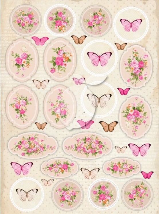 Лист с картинками для вырезания LemonCraft "Vintage Time 029" размер А4 