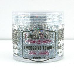Fabrica Decoru embossing powder, with glitter, Blue shabby color 20 gr